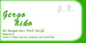 gergo miko business card
